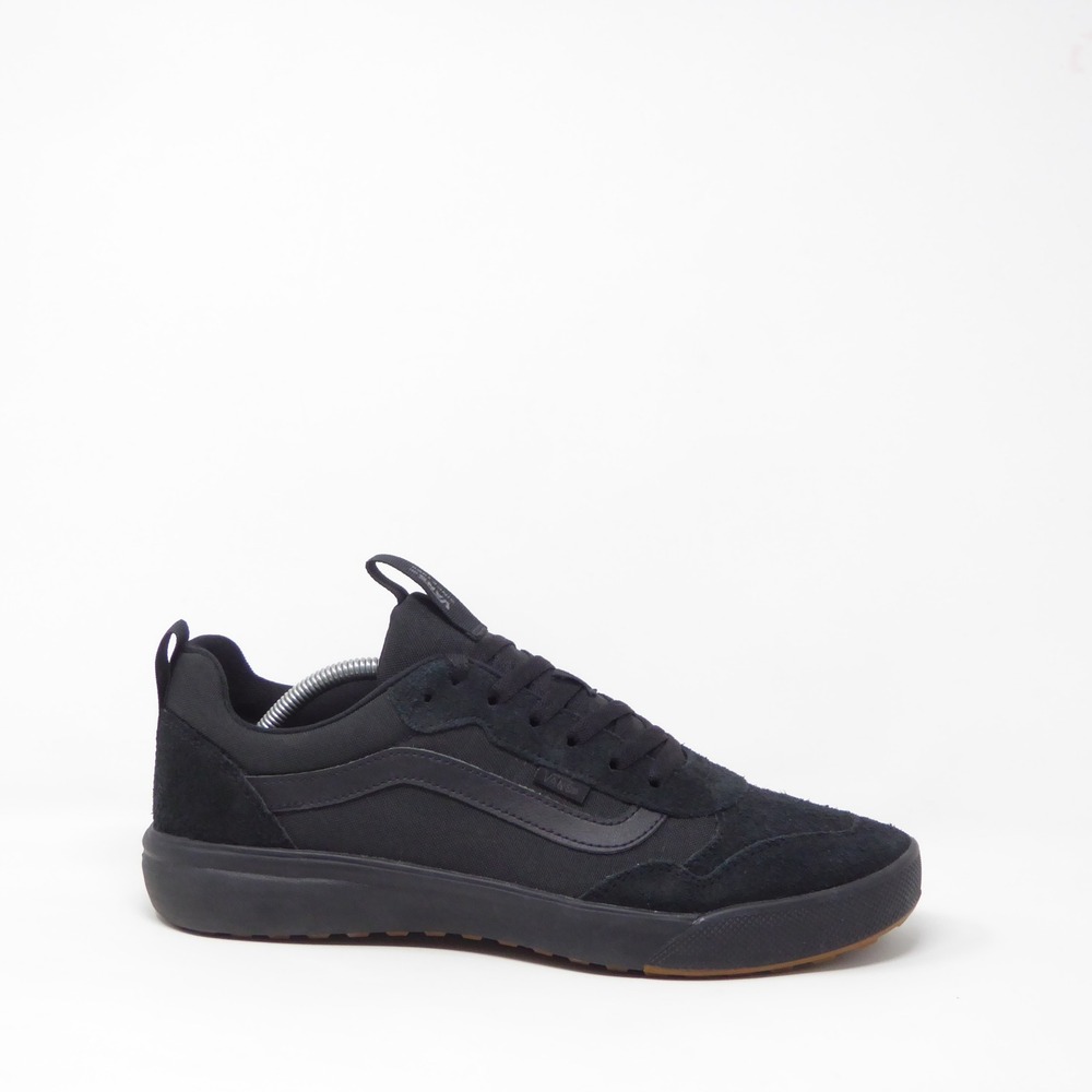 Vans Mens Range EXP Shoes Black Canvas Suede Low Top Sneakers Size 11